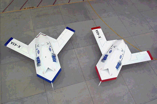USAF Boeing X-45B UCAV UAV Desk Display Model Drone Aircraft 1/48 ES Airplane 