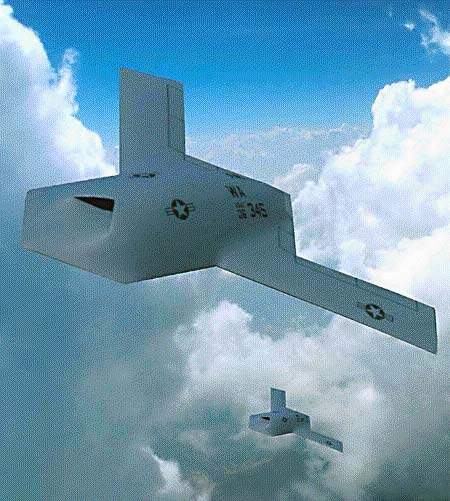 USAF Boeing X-45B UCAV UAV Desk Display Model Drone Aircraft 1/48 ES Airplane 