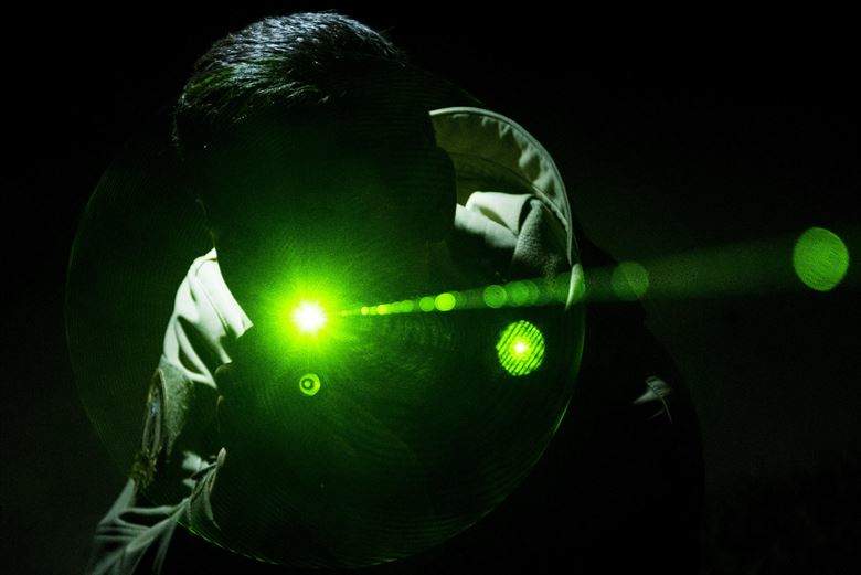 How can law enforcement prevent eye injuries from lasers?