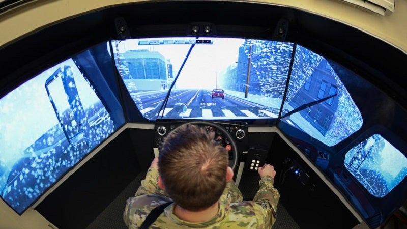 Fixed-base driving simulator consisting of a driving simulation system