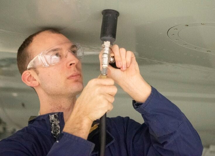 RAF Mildenhall unveils new leak detection cup for aircraft
