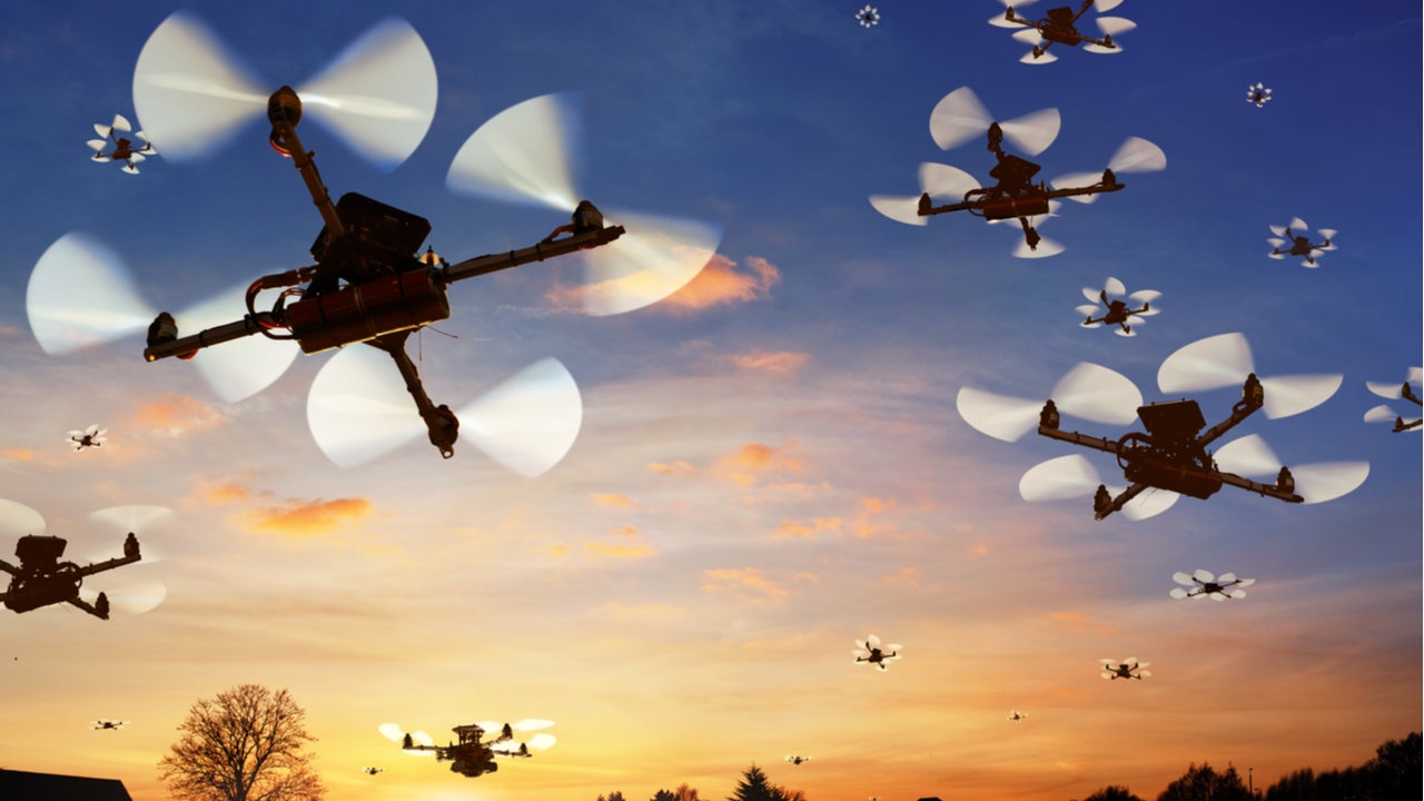 Initial operating for swarm drone technology could be achieved less ten years: Poll