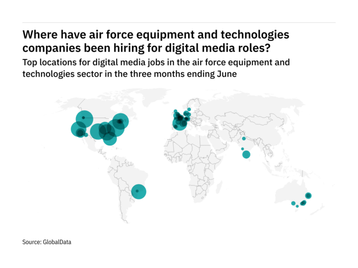 South & Central America is seeing a hiring jump in air force industry digital media roles