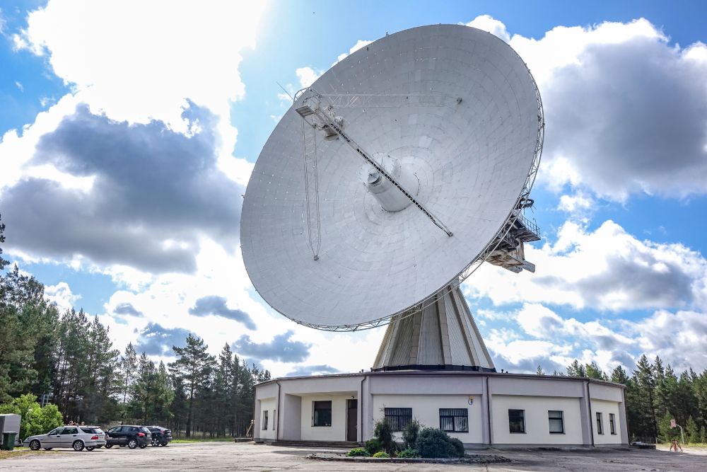 Ground station in Irbene Ground station, own by Viratec